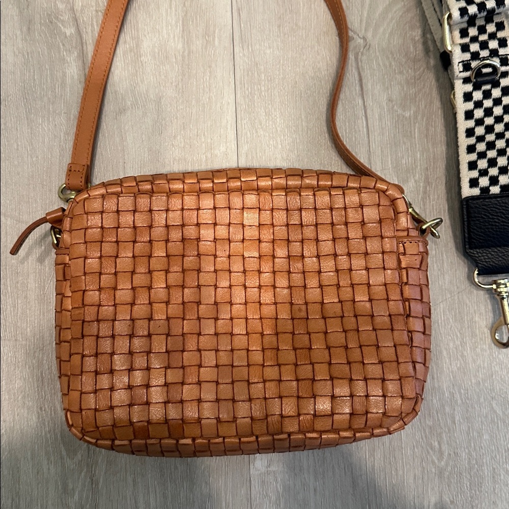 Clare V midi sac natural woven checker - Picture 4 of 9